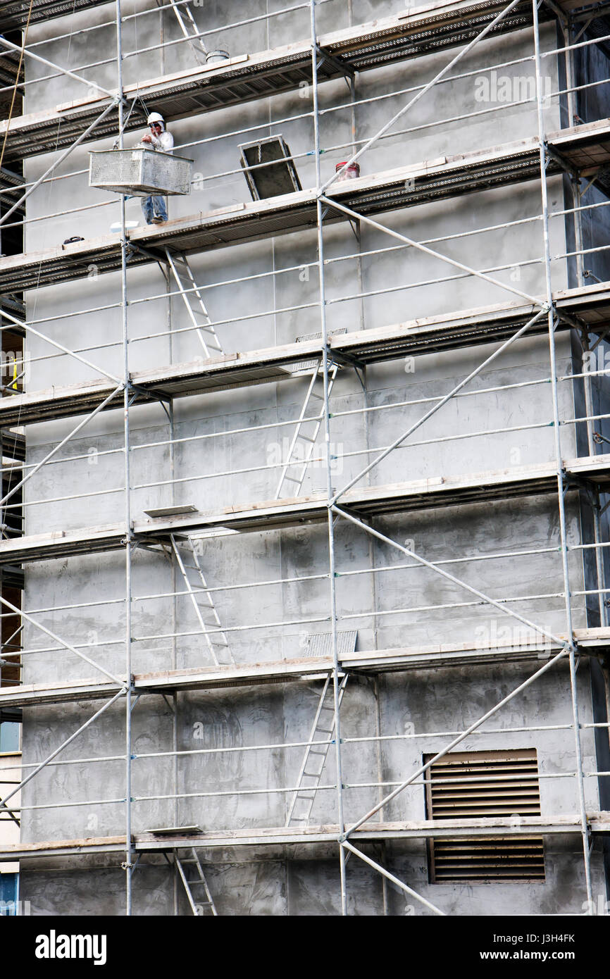 Miami Florida,Omni Centre,centre,sous construction nouvelle construction chantier de construction, échafaudage,homme hommes,ouvrier,travail,travail,travail,travail,travailleur,ouvriers,construction Banque D'Images