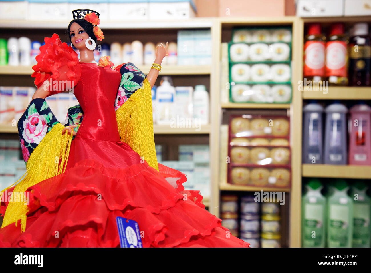 Miami Florida,Delicias de Espana,restaurant espagnol,produits gastronomiques,alimentation,importation,poupée,danseur flamenco typique,FL080919157 Banque D'Images