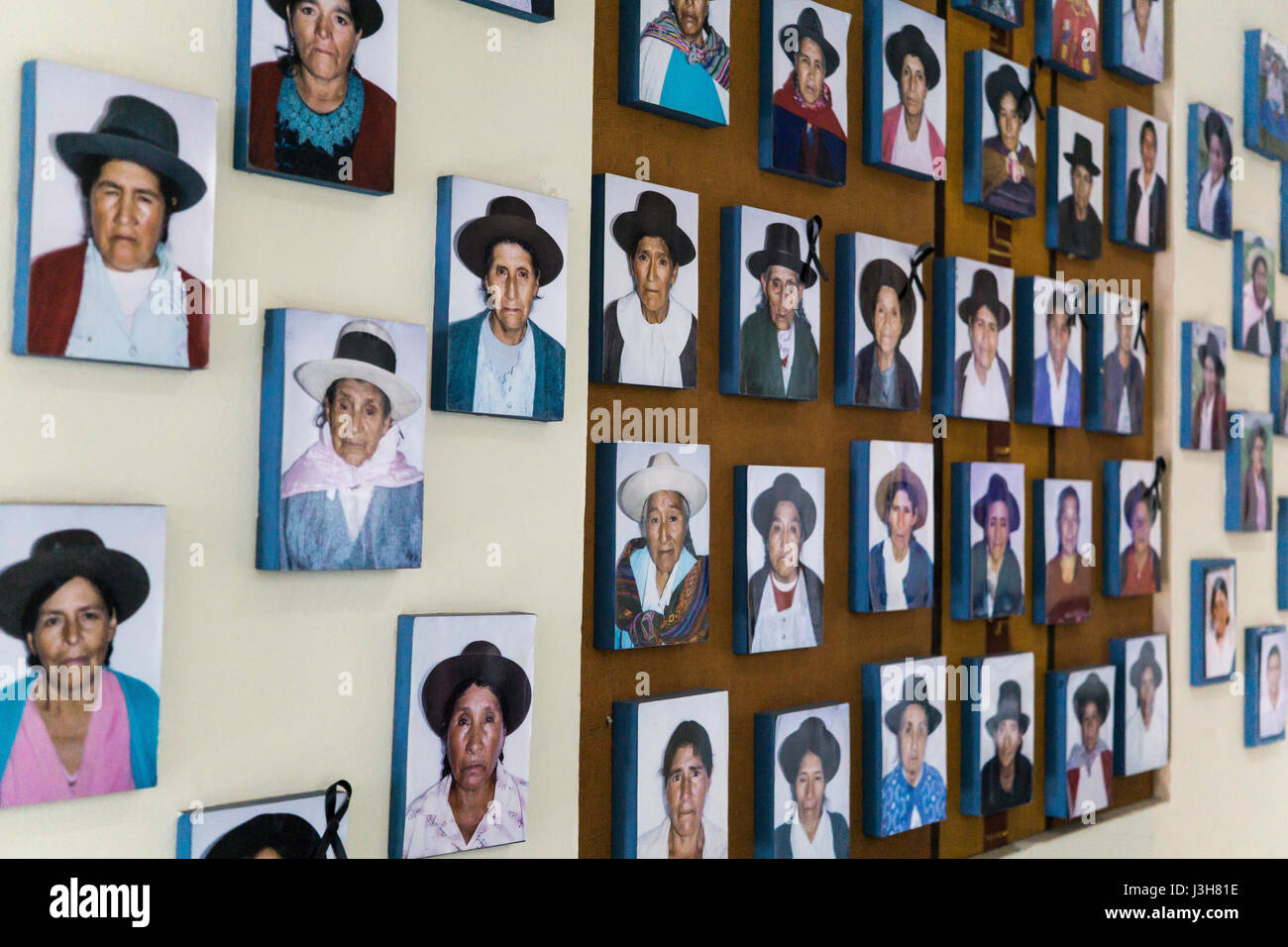 Anfasep association nationale de parents de kidnappés, détenus et disparus dans la ville d'Ayacucho au Pérou, le Pérou. Banque D'Images