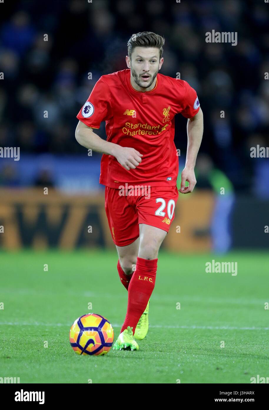 ADAM LALLANA LE LIVERPOOL FC KING POWER STADIUM LEICESTER ANGLETERRE 27 Février 2017 Banque D'Images