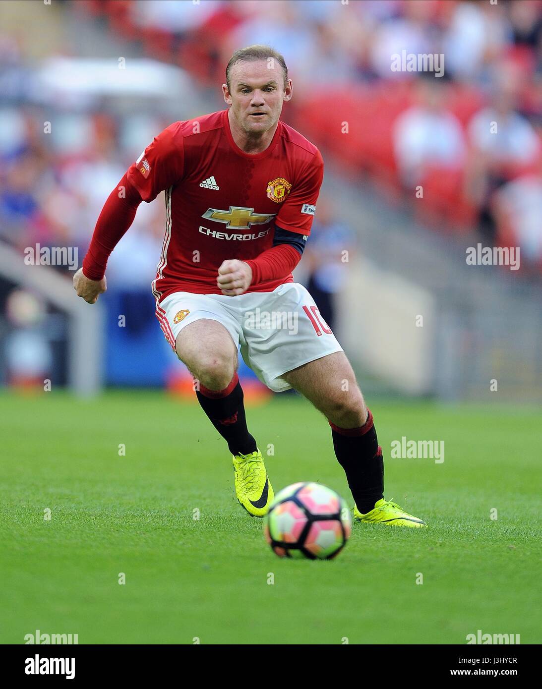 WAYNE ROONEY DE MANCHESTER UNITED, LEICESTER CITY V MANCHESTER UNITED, LEICESTER CITY V MANCHESTER UNITED, LE BOUCLIER DE LA COMMUNAUTÉ, 2016 FA Banque D'Images