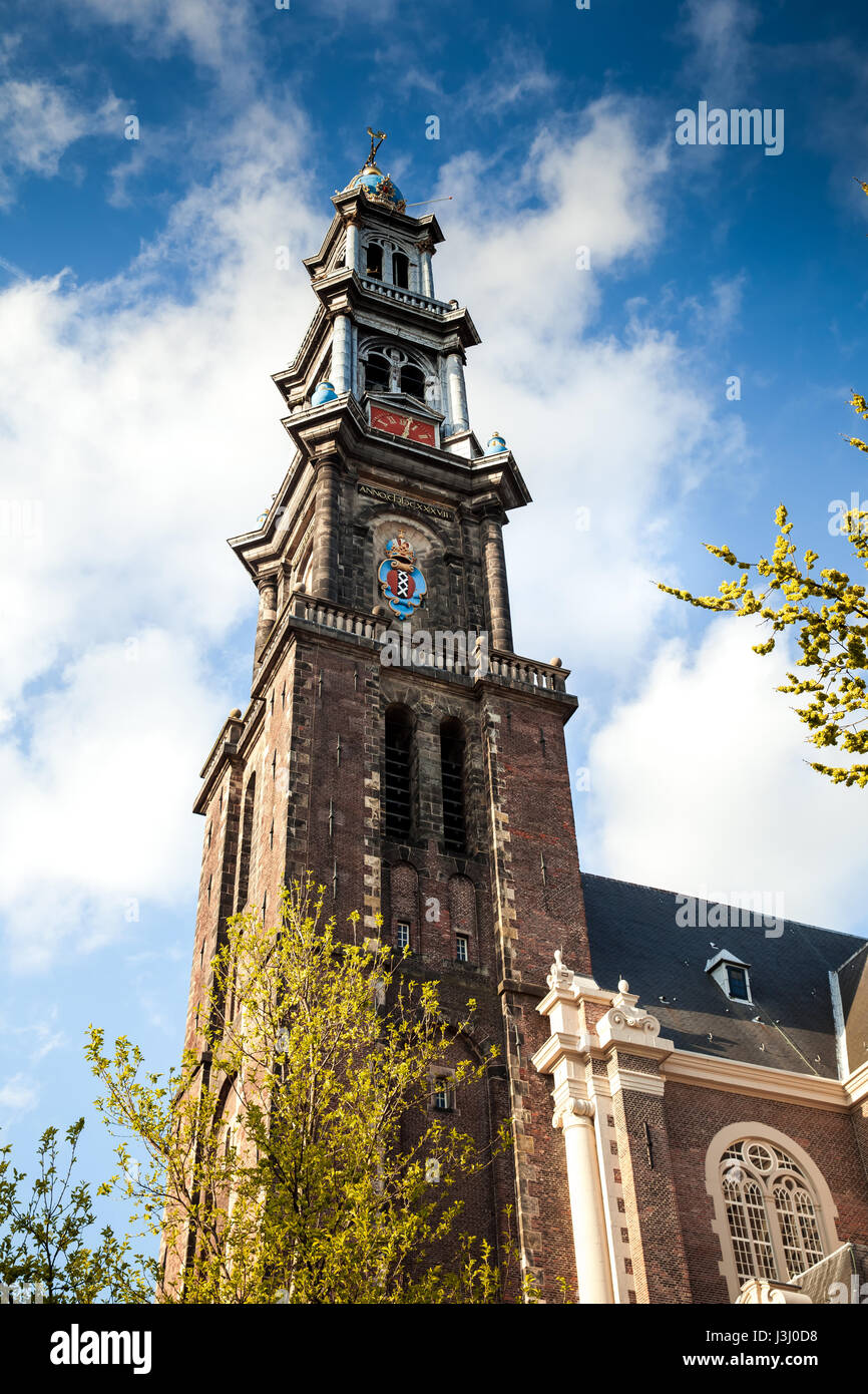 Dans l'église Westerkerk Amsterdam, Pays-Bas Banque D'Images