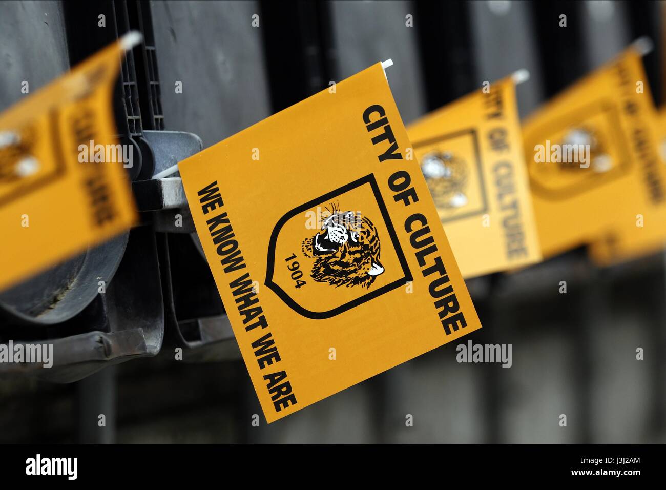 Ville DE CULTURE FLAGS V Hull City FC Chelsea FC V Hull City FC Chelsea FC STADE HULL ANGLETERRE 01 KCOM Octobre 2016 Banque D'Images