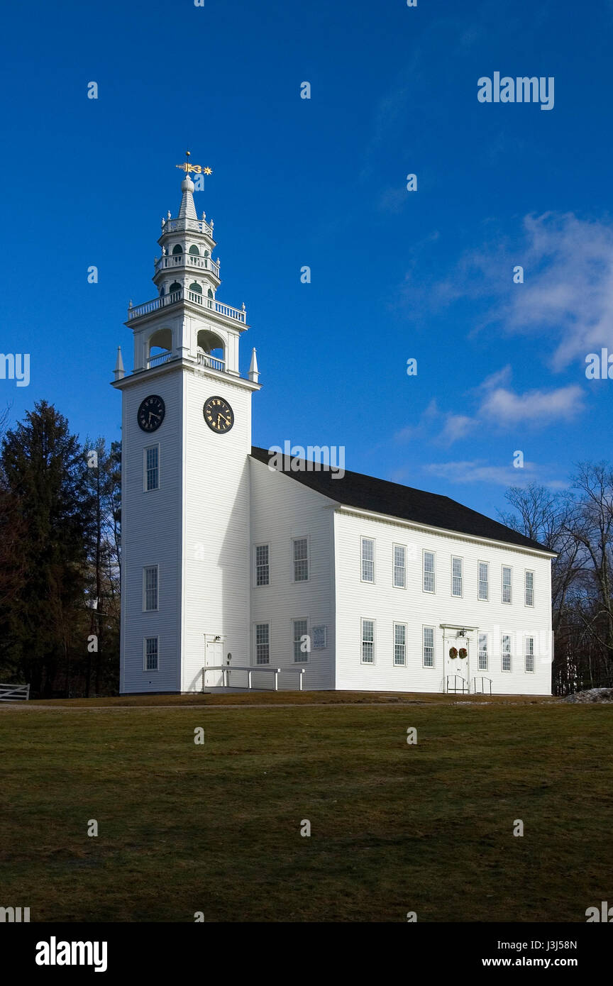 La vieille maison de réunion - de 1775 à Jaffrey Center, New Hampshire, USA . Banque D'Images