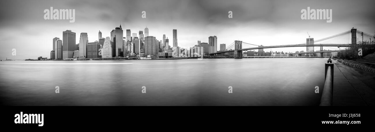 Manhattan de Brooklyn Bridge Park / DUMBO Banque D'Images