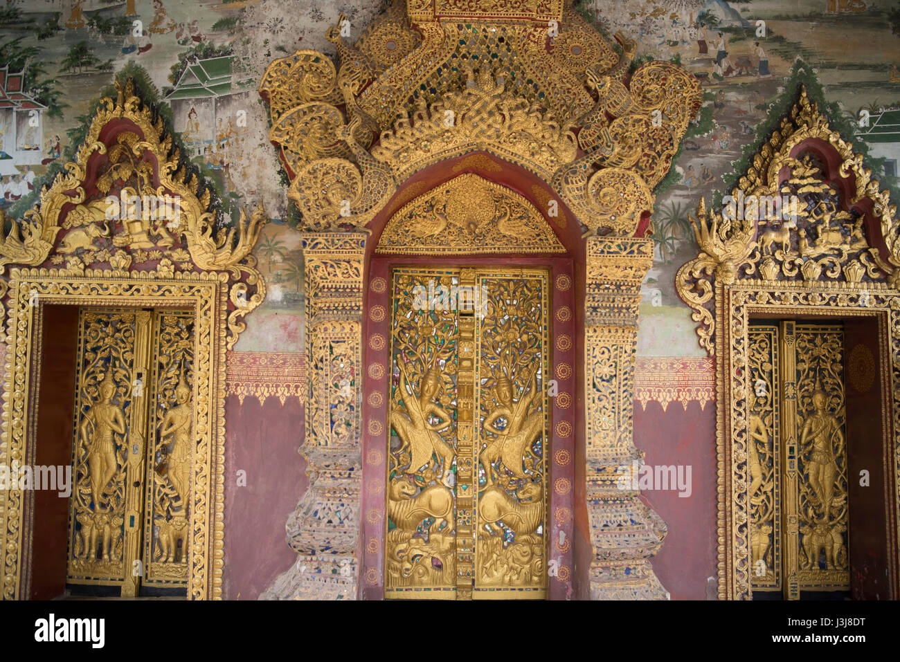 Le wat choum khong dans la ville de Luang Prabang au nord du Laos en Southeastasia. Banque D'Images