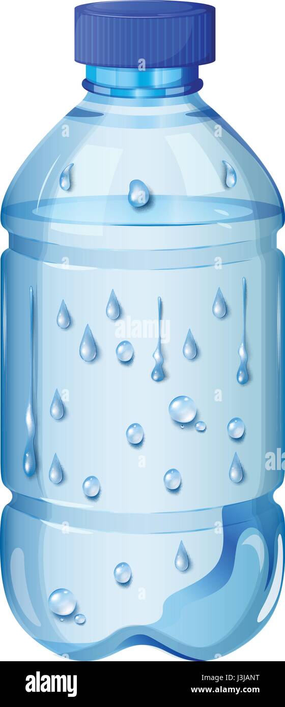 L'eau potable en bouteille plastique illustration Illustration de Vecteur