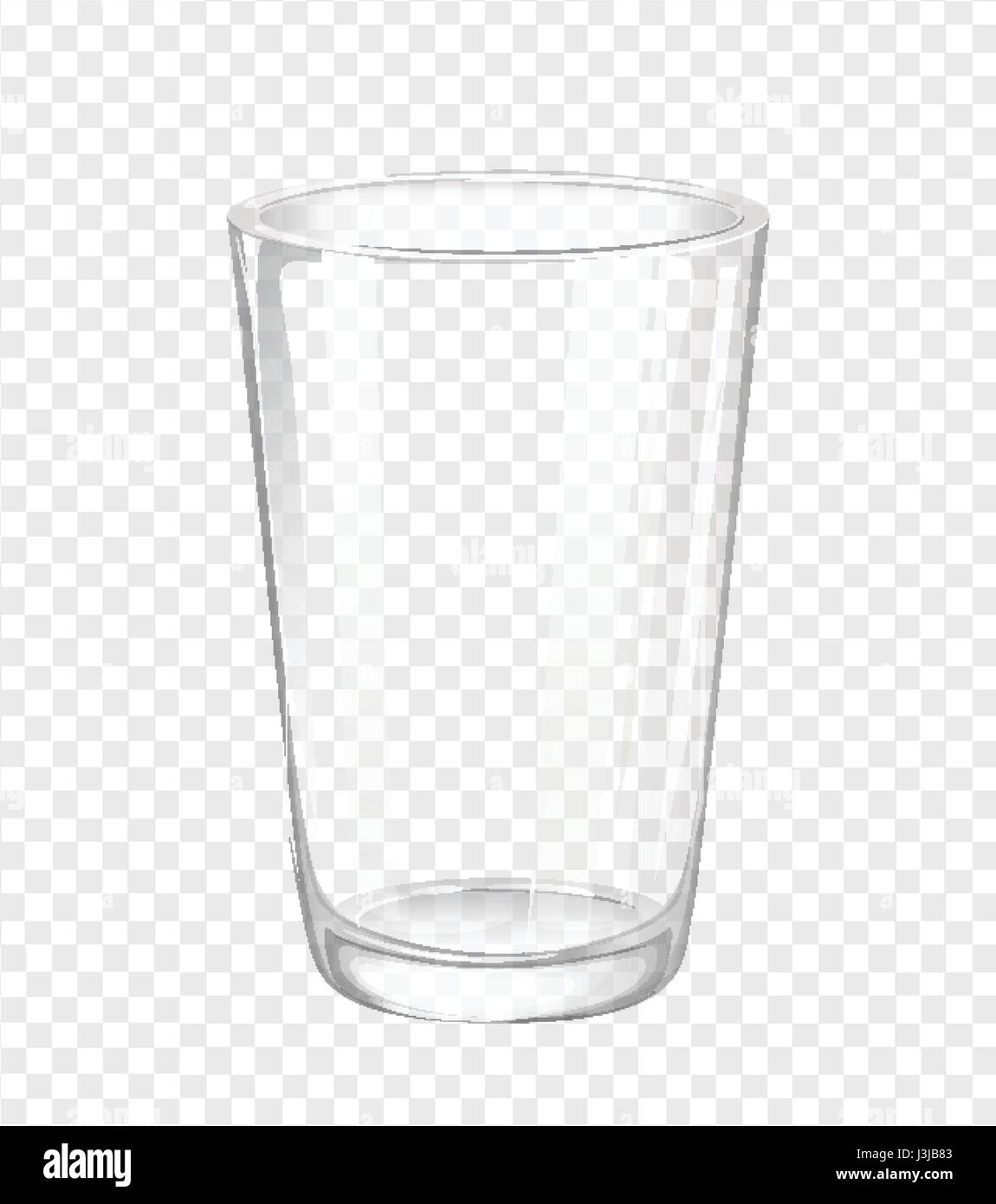 Verre d'eau sans eau illustration Illustration de Vecteur