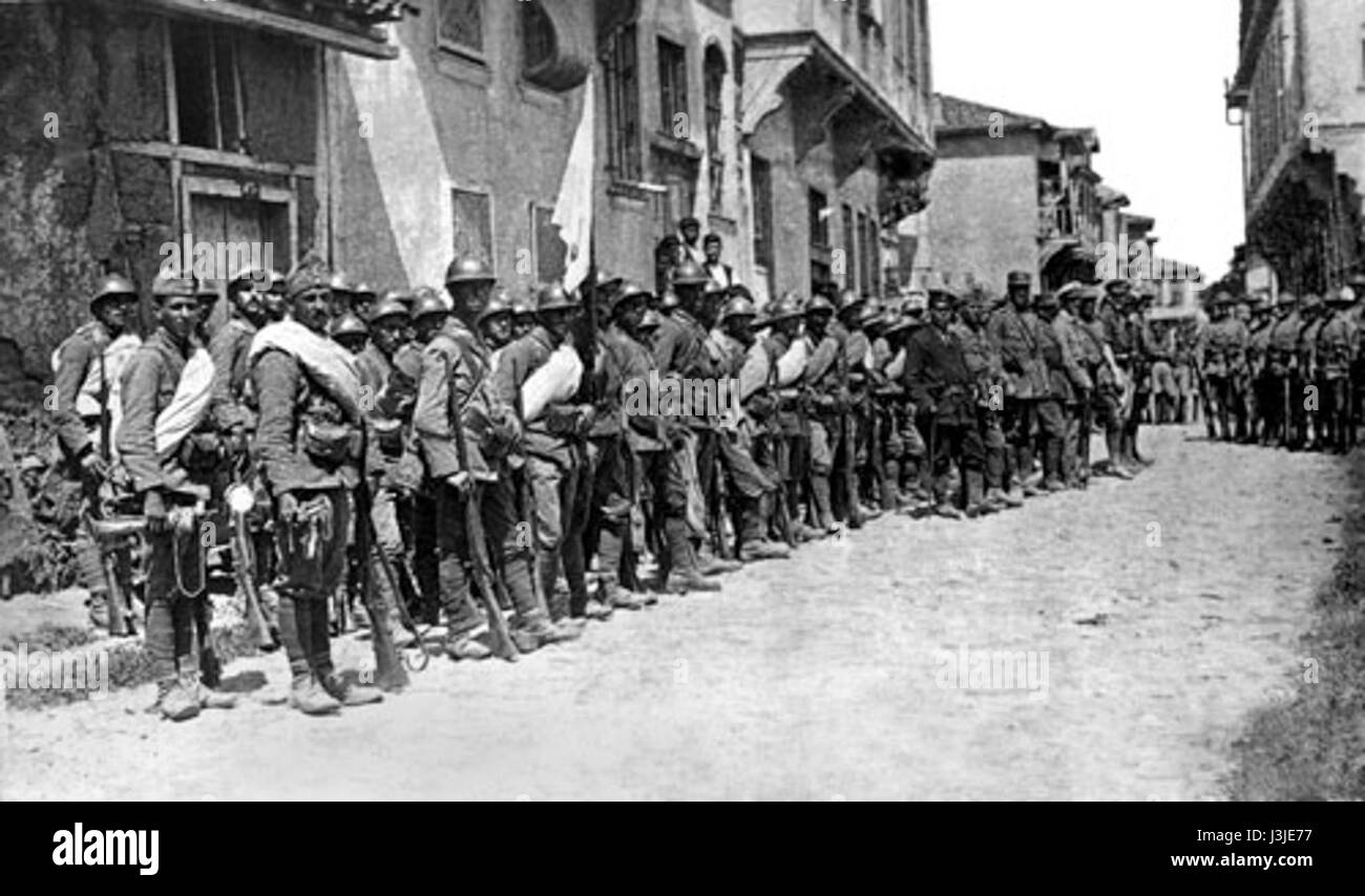 L’occupation grecque de Mudanya faisait partie de la guerre gréco-turque (1919â€« 1922), lorsque les forces grecques occupaient la ville dans le nord-ouest de la Turquie. Cet événement historique a marqué un moment important dans les différends territoriaux de l'après-guerre. Banque D'Images