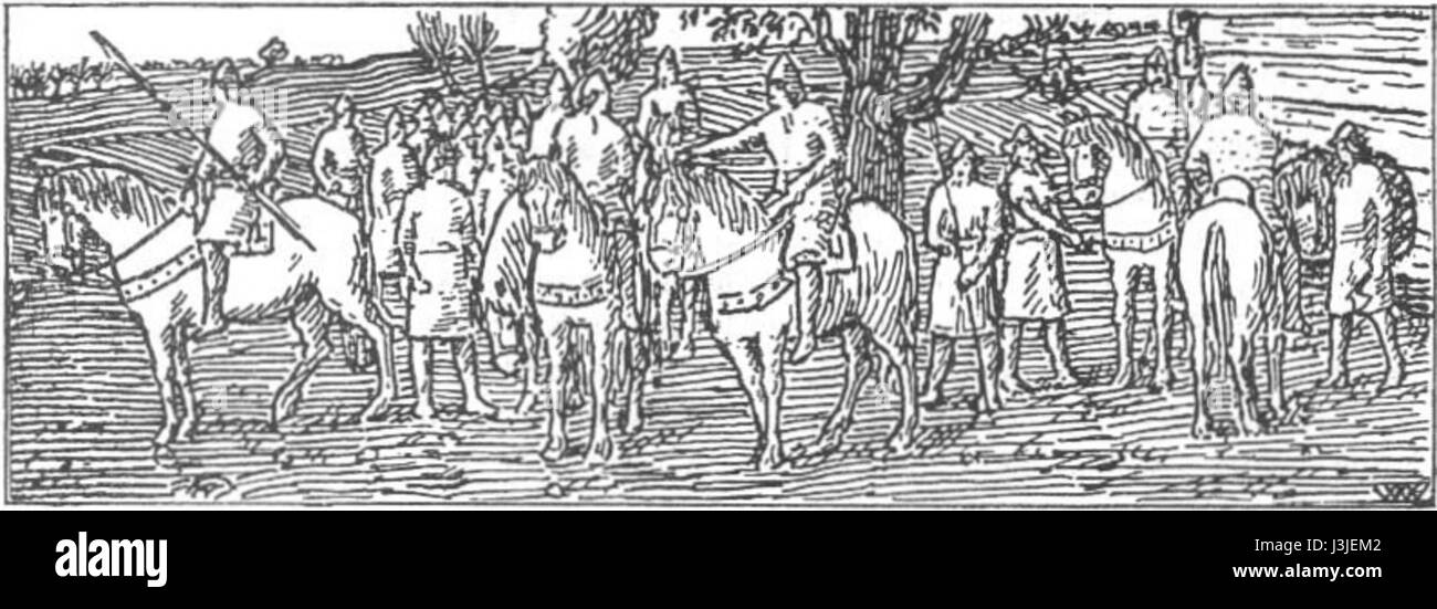 La saga de Harald Hardraade, traduite ou éditée par Ta Aasmund W. Wetlesen, raconte la vie et les exploits du roi viking Harald III de Norvège, en se concentrant sur ses campagnes militaires et son leadership. Banque D'Images