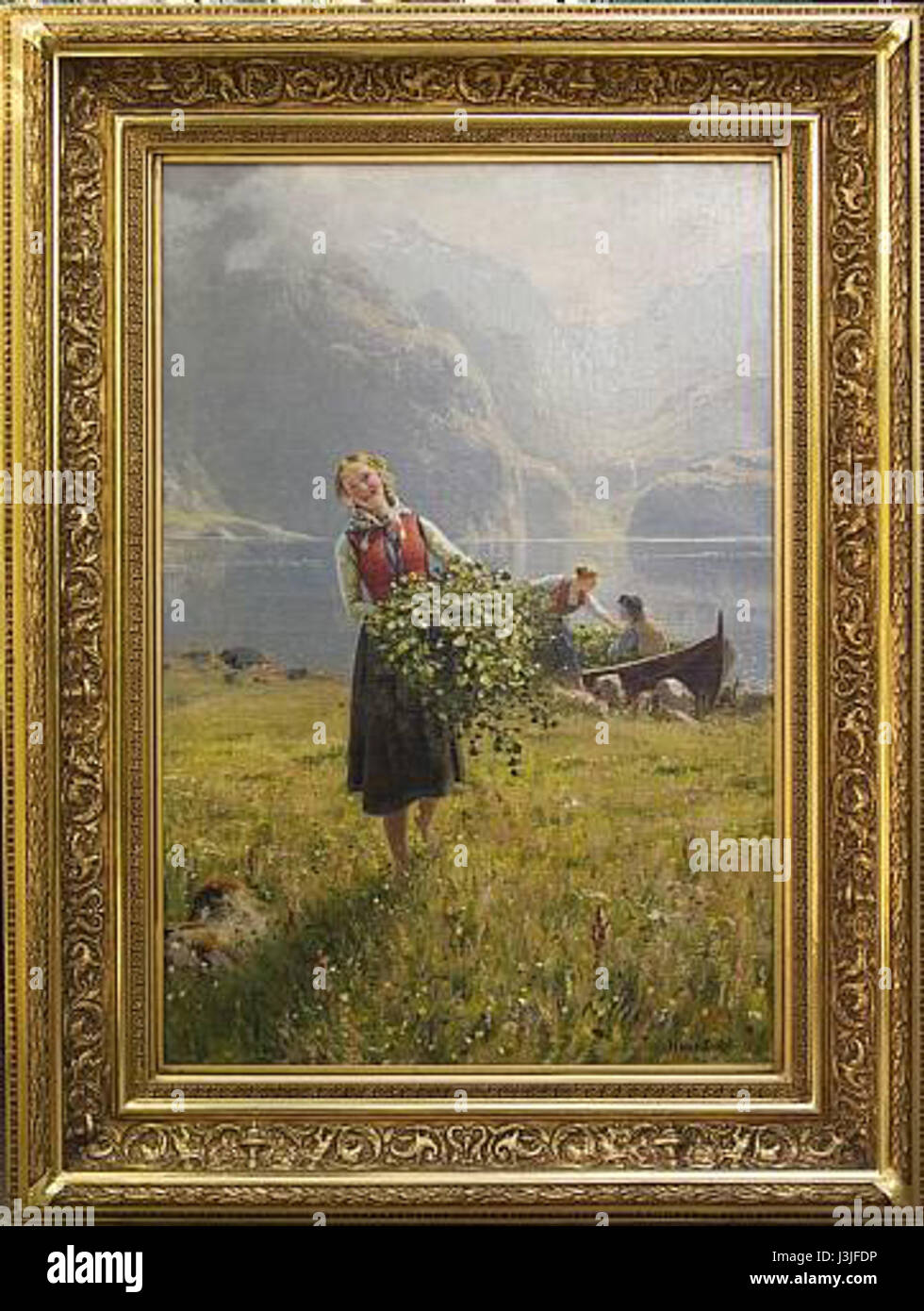 Hans Dahl une summerday par un fjord norvégien Banque D'Images