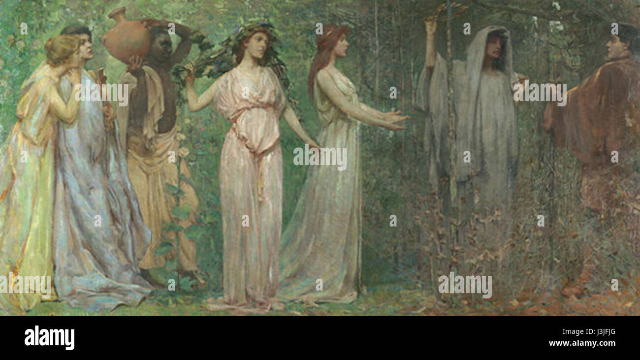 Henry Prellwitz 1904 Lotus et Laurel Banque D'Images