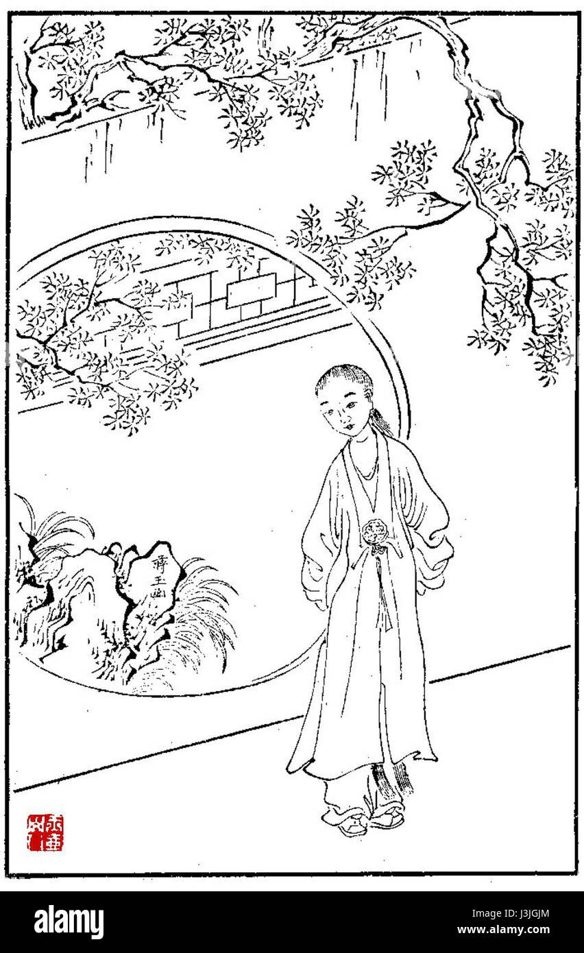 Hongloumeng Tuyong, écrit par Jiang Yuhan, est une adaptation moderne du roman chinois classique 'rêve de la chambre rouge'. L’œuvre réinterprète l’histoire originale avec des perspectives actualisées, tout en conservant l’essence culturelle et historique de la dynastie Qing. Il explore les thèmes de l'amour, de la famille et de la société en Chine impériale. Banque D'Images