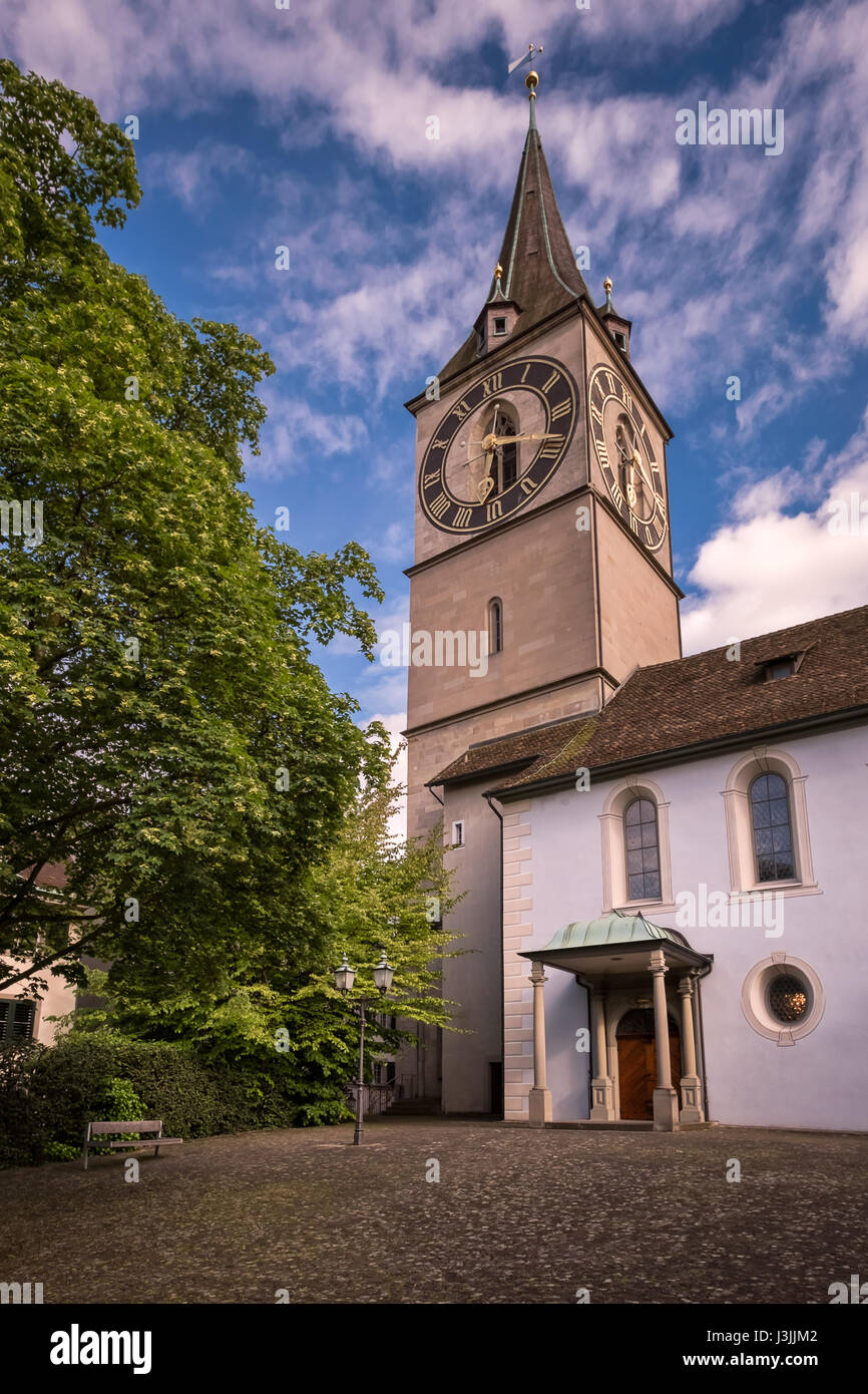 Saint Peter's Church à Zurich, Suisse Banque D'Images