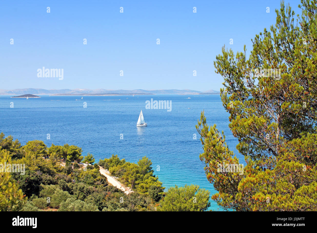 La Croatie. Côte Adriatique. Dalmatie du Nord. Banque D'Images