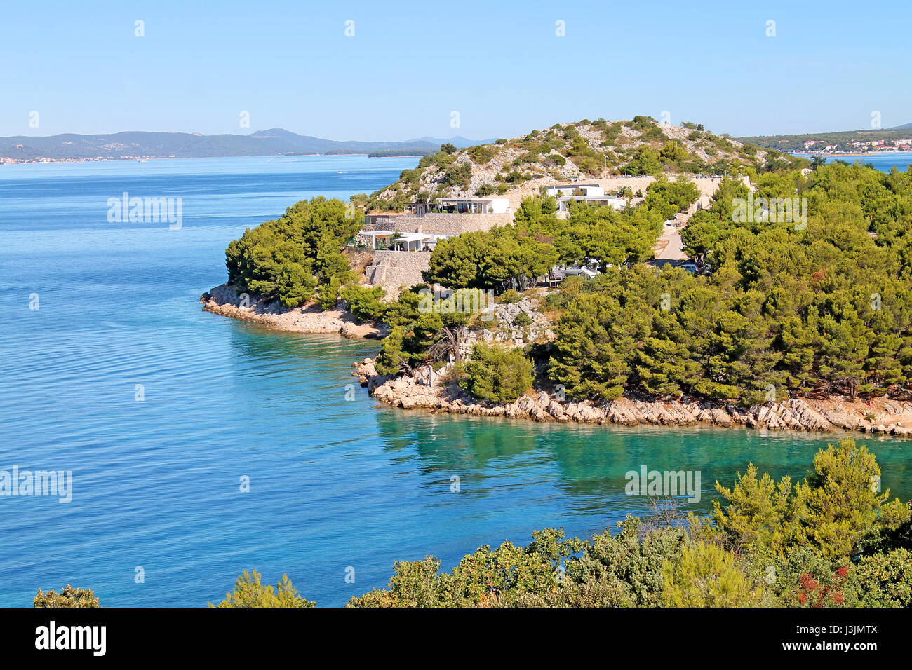 La Croatie. Dalmatie du Nord.Drage. Mer Adriatique. Banque D'Images