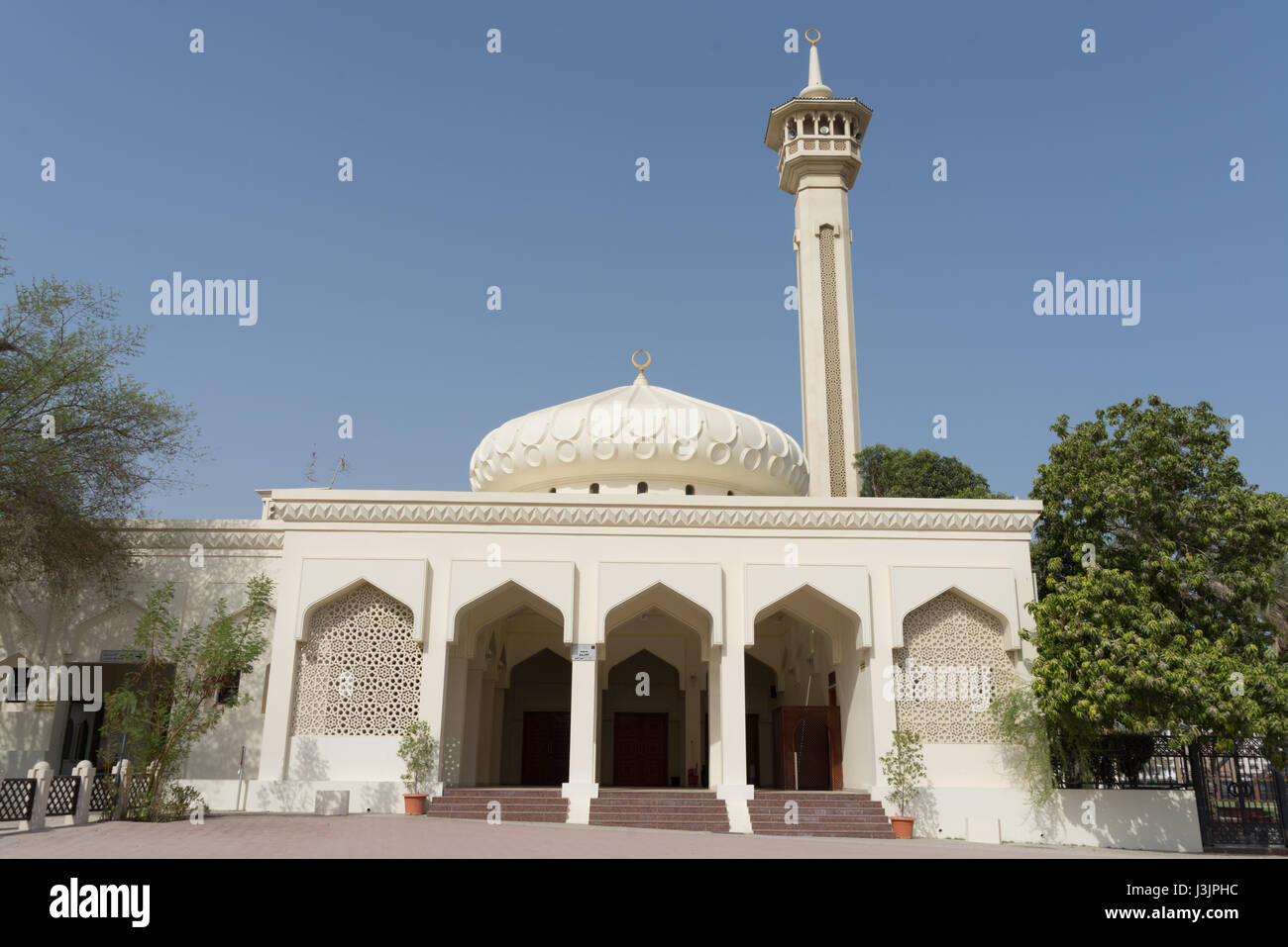 Mosquée Alfarooq ou Al Farooq masjid. Situé à Al Fahidi Quartier historique (Al Bastakiya) Banque D'Images