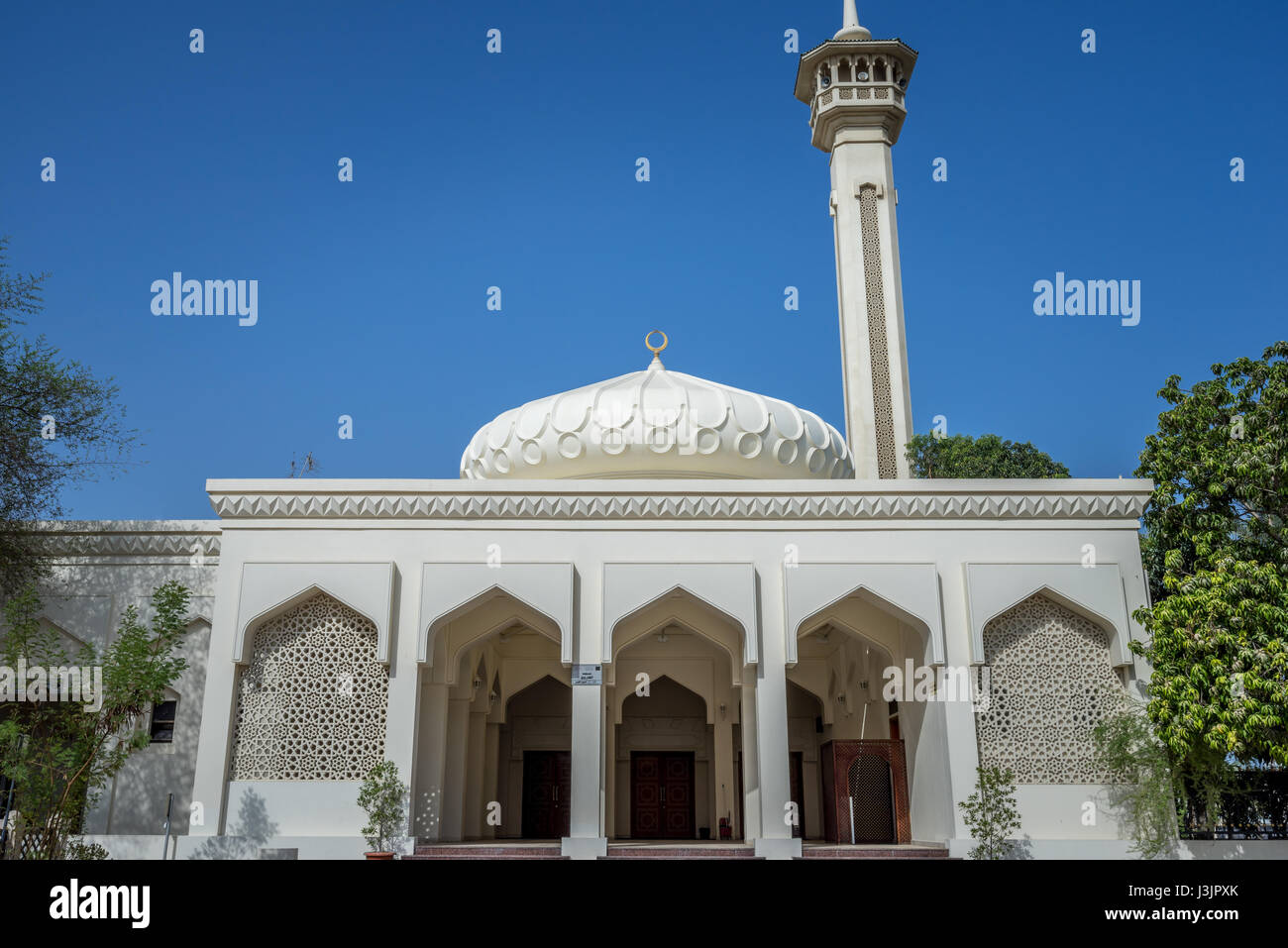 Mosquée Alfarooq ou Al Farooq masjid. Situé à Al Fahidi Quartier historique (Al Bastakiya) Banque D'Images