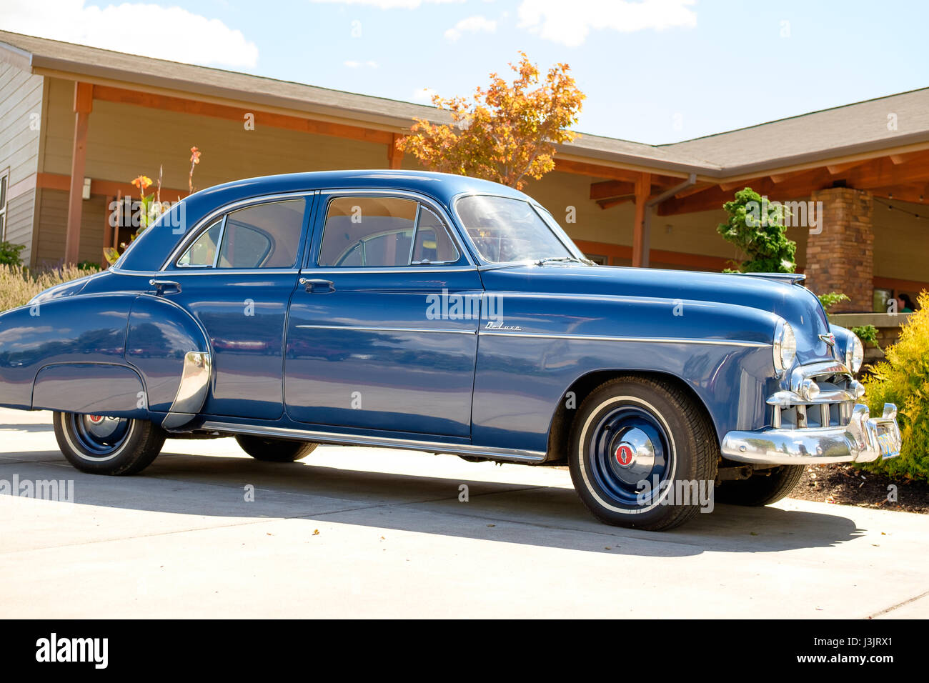 Voiture de luxe Chevrolet au mariage Banque D'Images