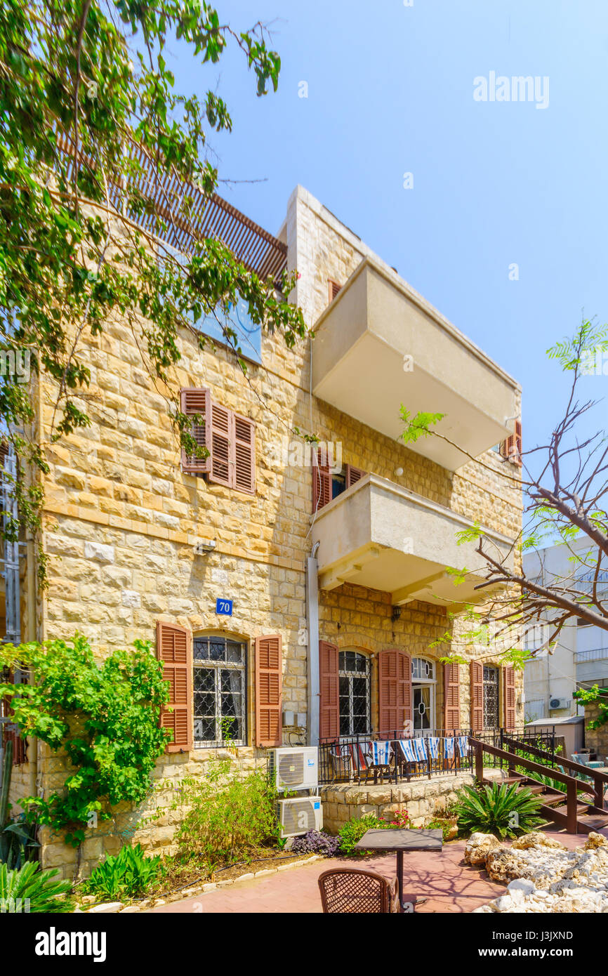 Haïfa, Israël - Mai 05, 2017 : l'ancienne maison de la Scandinavie, dans quartier Bat Galim, Haïfa, Israël Banque D'Images