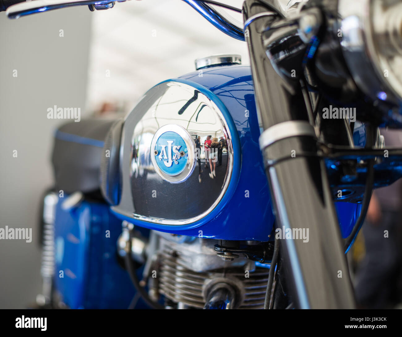Moto classique affichage à Manx Grand Prix, Douglas, île de Man Banque D'Images