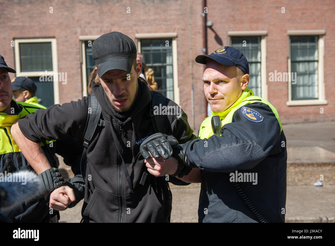 Pegida Manifestation à La Haye, Pays-Bas Banque D'Images