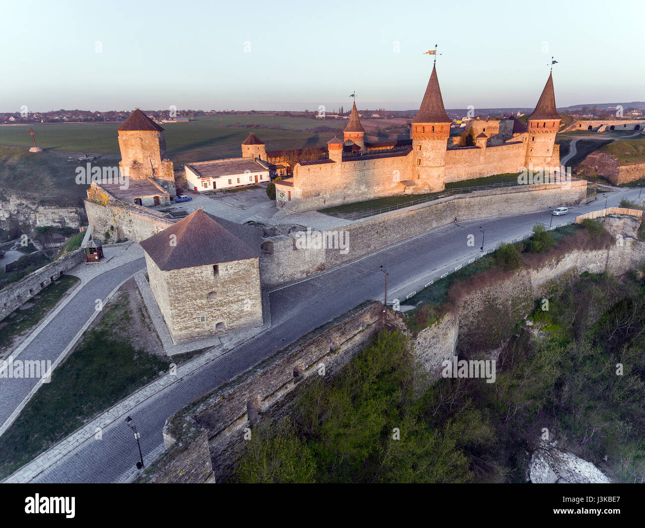 Château Kamianets-Podilskyi en Ukraine Banque D'Images