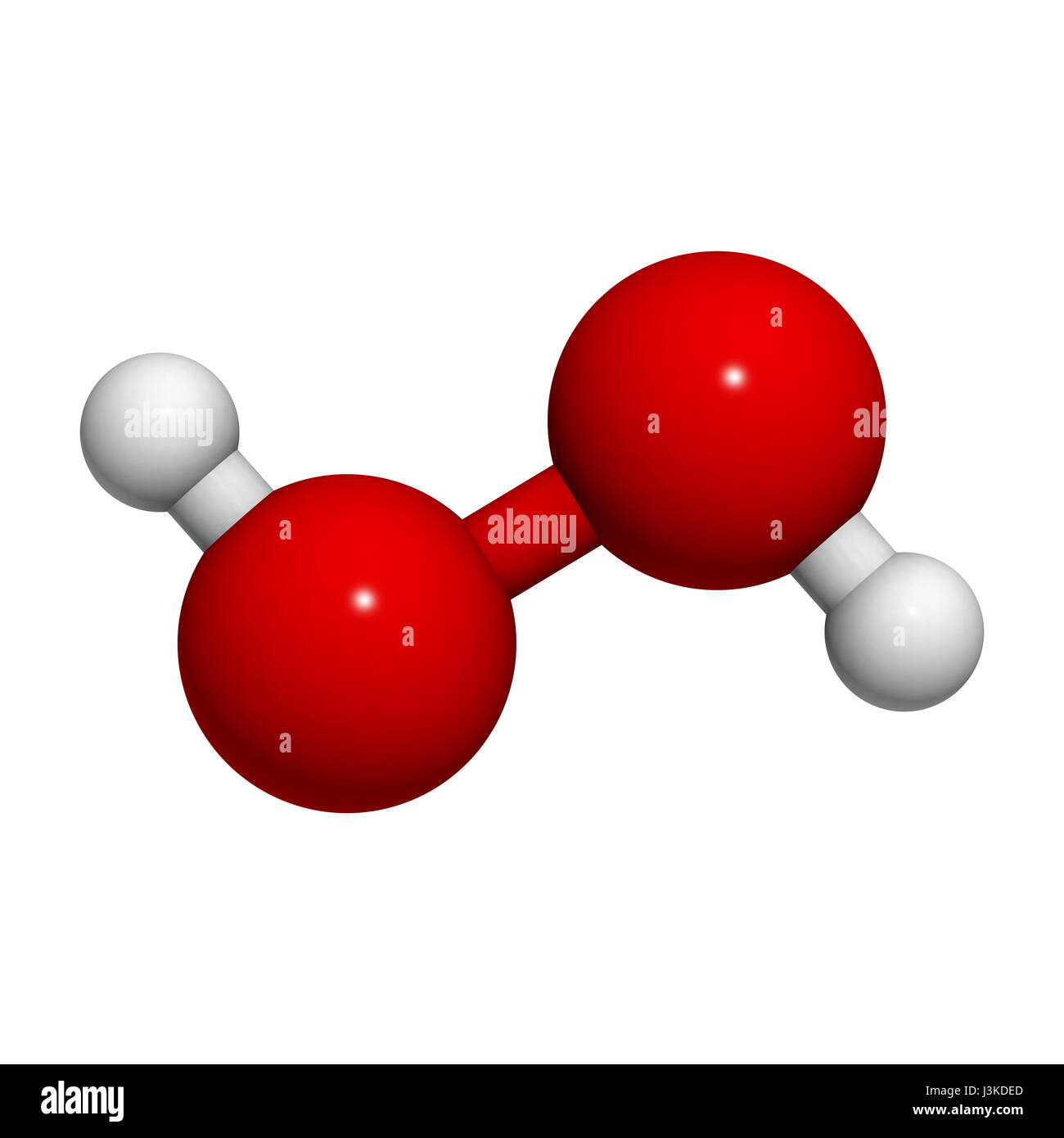 Peroxyde d'hydrogène (H2O2), molécule de structure chimique. HOOH est un exemple d'un espèces réactives de l'oxygène (ROS). H2O2 Les solutions sont souvent utilisés dans l'eau de javel Banque D'Images