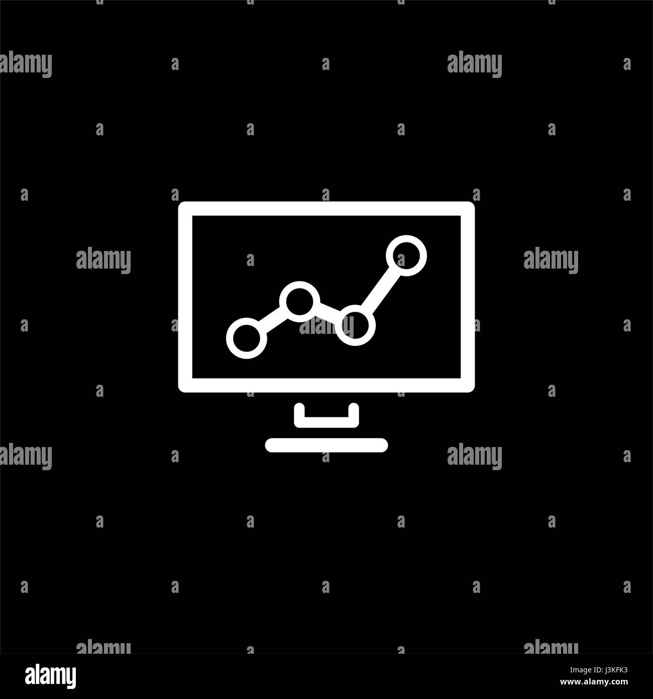 L'icône d'analyse d'affaires. Concept. Modèle plat. Illustration de Vecteur