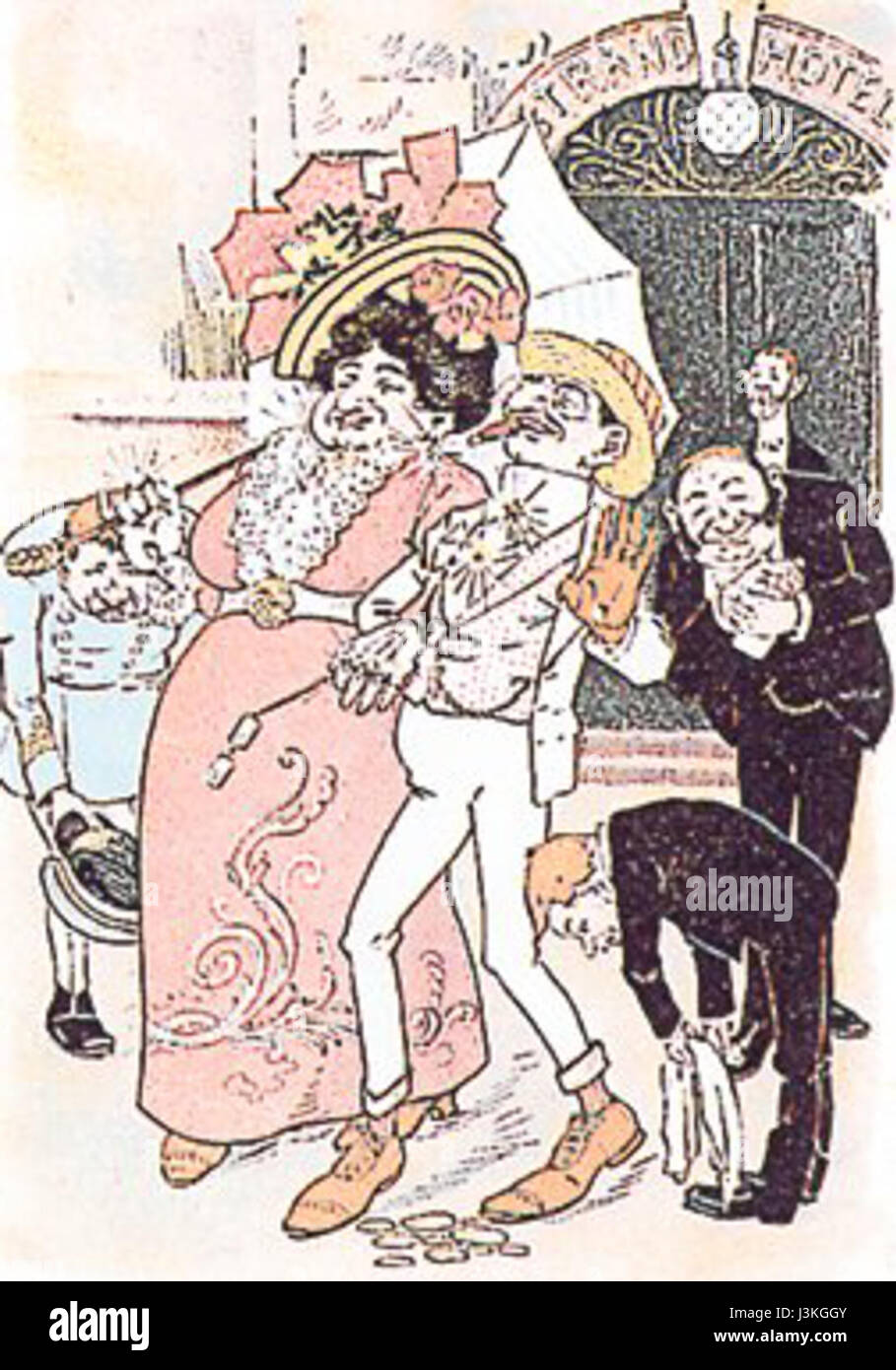 La carte postale antisémite allemande fait référence à des cartes postales historiques produites en Allemagne avec des images et de la propagande anti-juives, reflétant souvent des opinions préjugées au début du XXe siècle. Banque D'Images