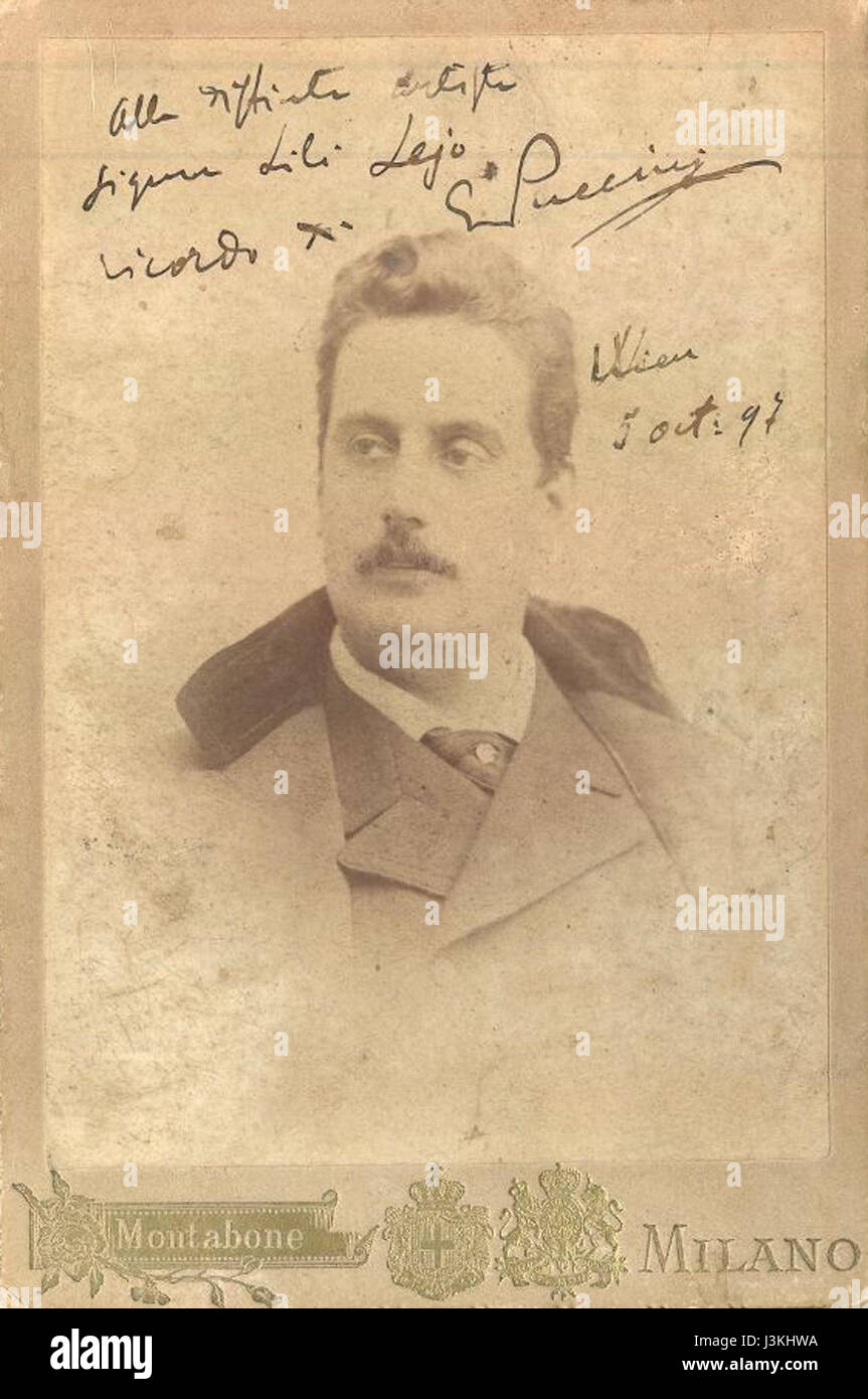 Giacomo Puccini 1897 manuscrit Banque D'Images