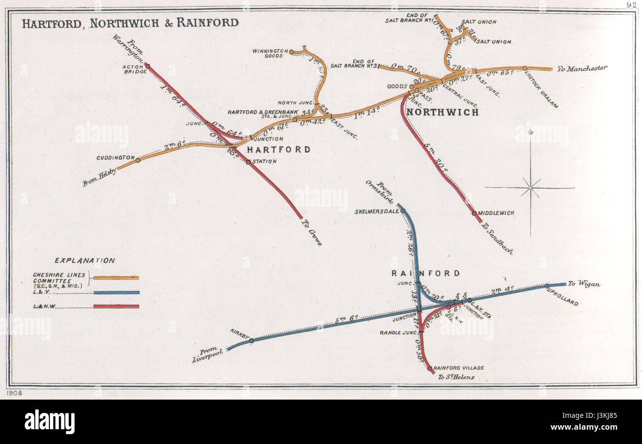 Hartford, Northwich et Rainford RJD 92 Banque D'Images