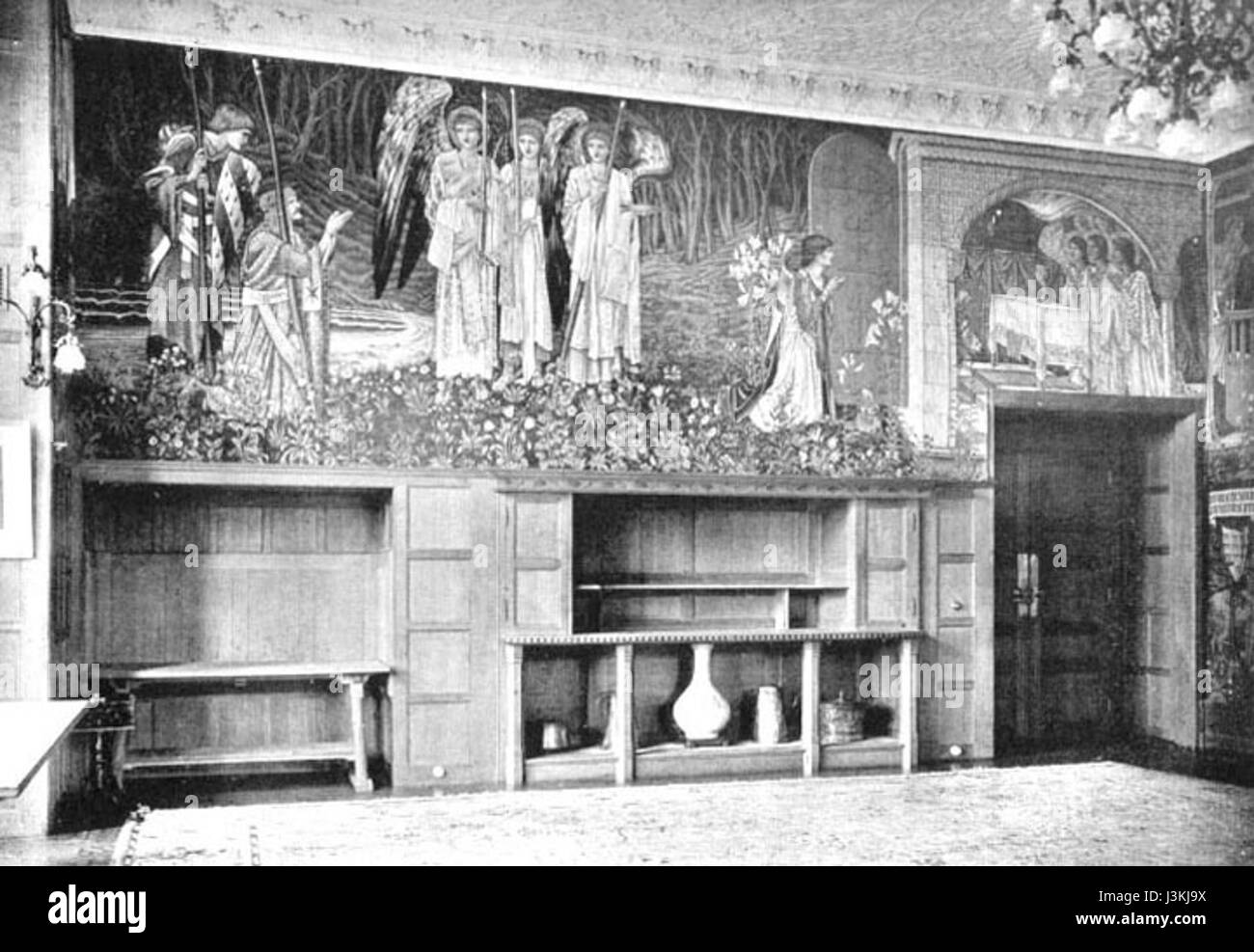 Saint Graal Galahad tapisserie Stanmore Hall Banque D'Images