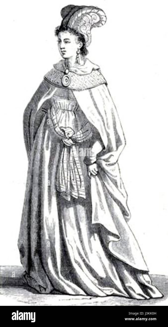 Femme grecque de Salonique 1500s (superficie cultivée) Banque D'Images