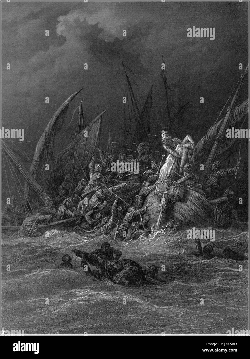 Idylles of the King est une série de poèmes narratifs d'Alfred, Lord Tennyson, basés sur les légendes du roi Arthur et de ses chevaliers de la table ronde. Ce travail particulier se concentre sur les thèmes de la chevalerie, de l'honneur et des idéaux de la légende arthurienne. Banque D'Images