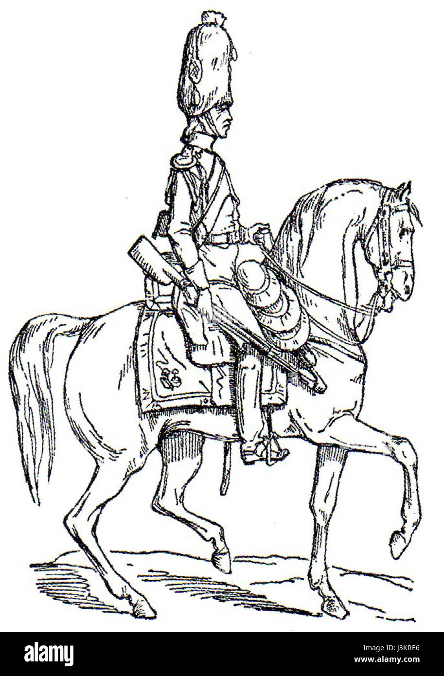 Granatiere a cavallo Della Vecchia Guardia Adolphe de Chesnel bis Banque D'Images