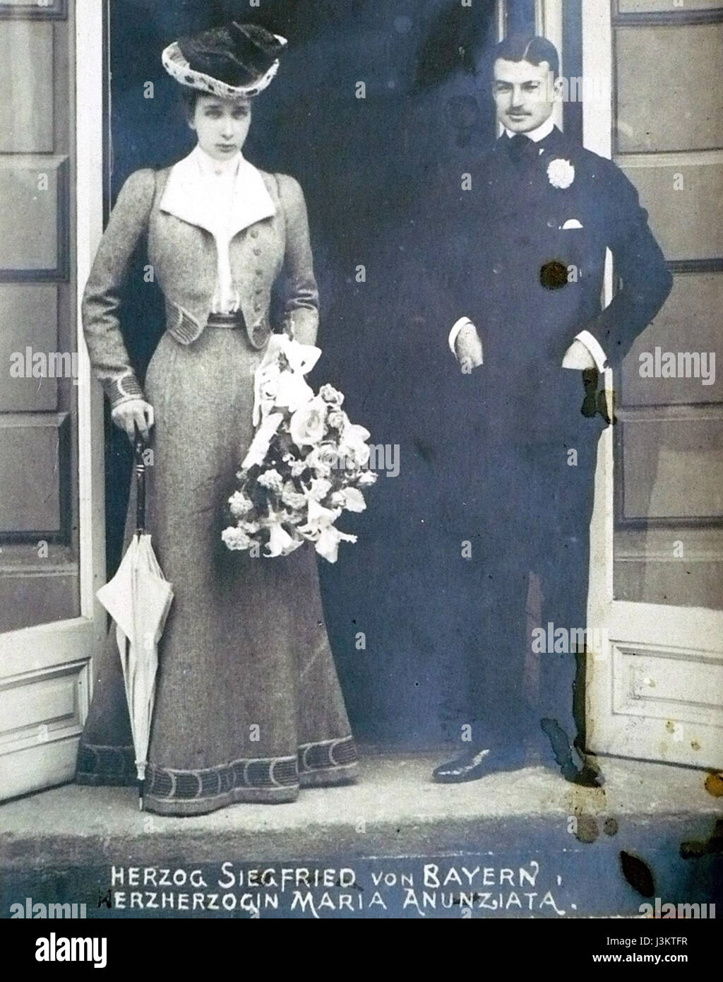 Siegfried Herzog dans Bayern mit Braut, 1902 Banque D'Images