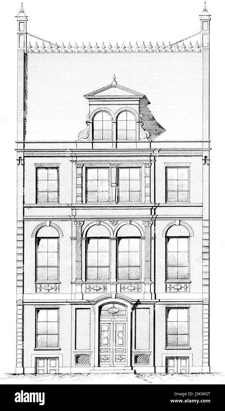 Ce document fait référence à une conception architecturale de I. Gosschalk pour la rénovation du Singel 512, un bâtiment historique à Amsterdam, mettant en valeur la restauration ou la refonte prévue de l'espace. Banque D'Images
