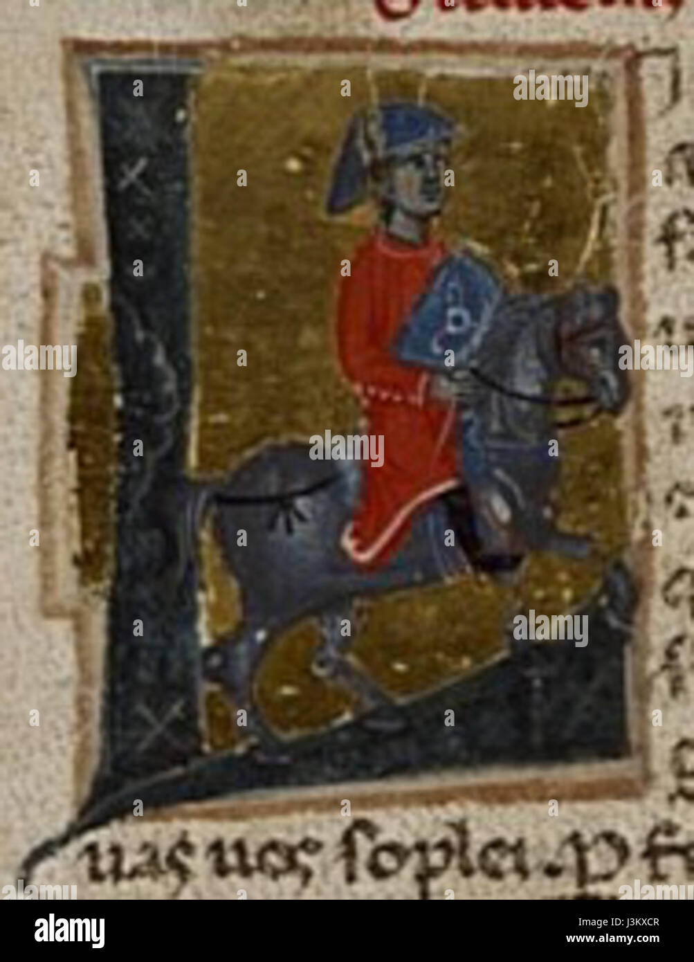 Guillem de Cabestany était un troubadour du XIIe siècle originaire des régions occitanes. Connu pour ses œuvres poétiques, il a contribué de manière significative au développement de la poésie médiévale d'amour courtois. Banque D'Images