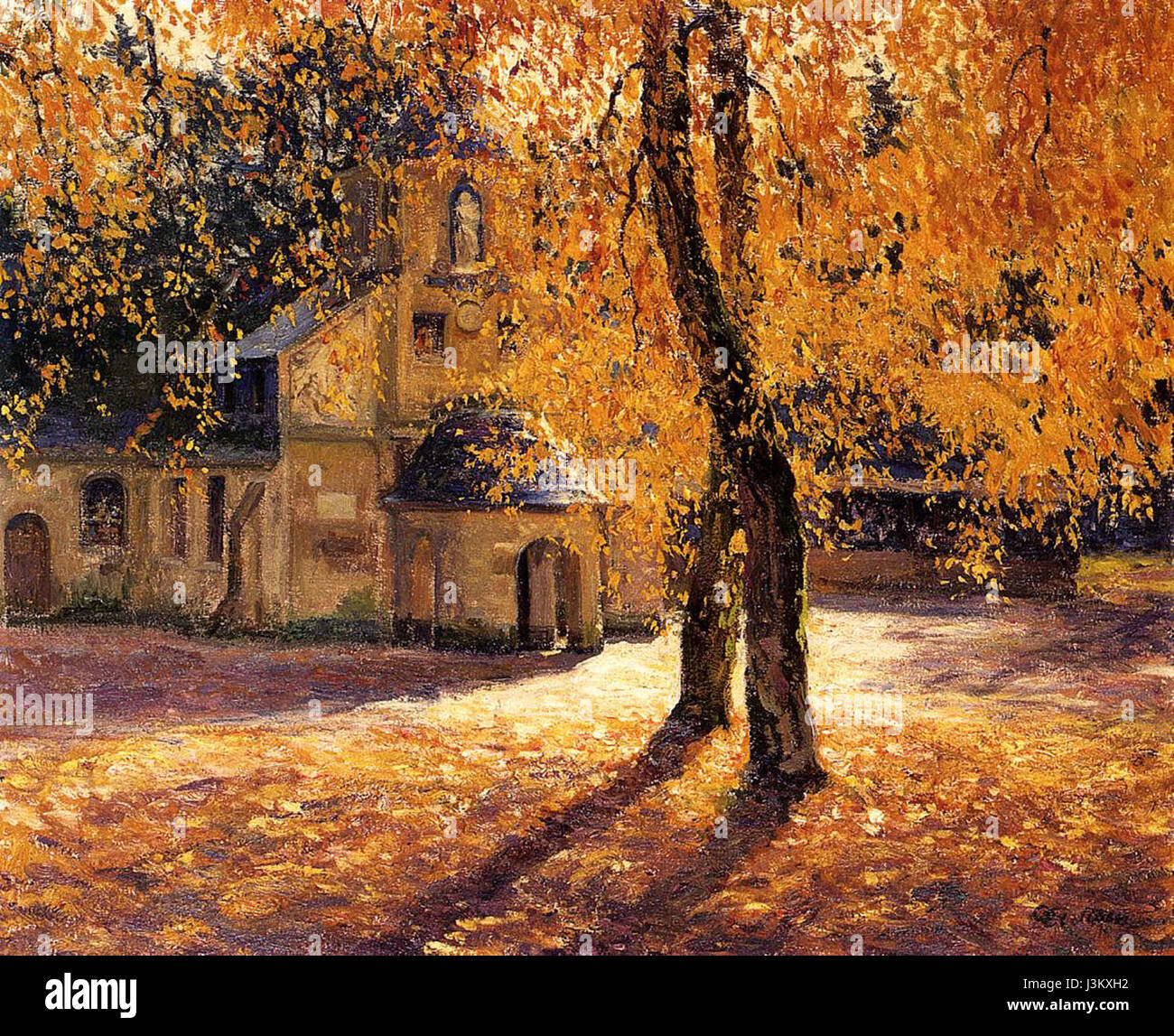 « Notre Dame de Grace Honfleur » de Guy Orlando Rose est une œuvre d'art représentant la célèbre église de Honfleur, en France, connue pour sa beauté architecturale et son importance historique. Banque D'Images