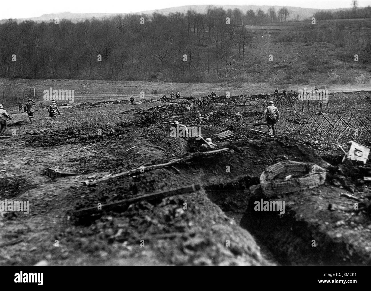 Formation stormtroops allemand Sedan Mai 1917 1 Banque D'Images