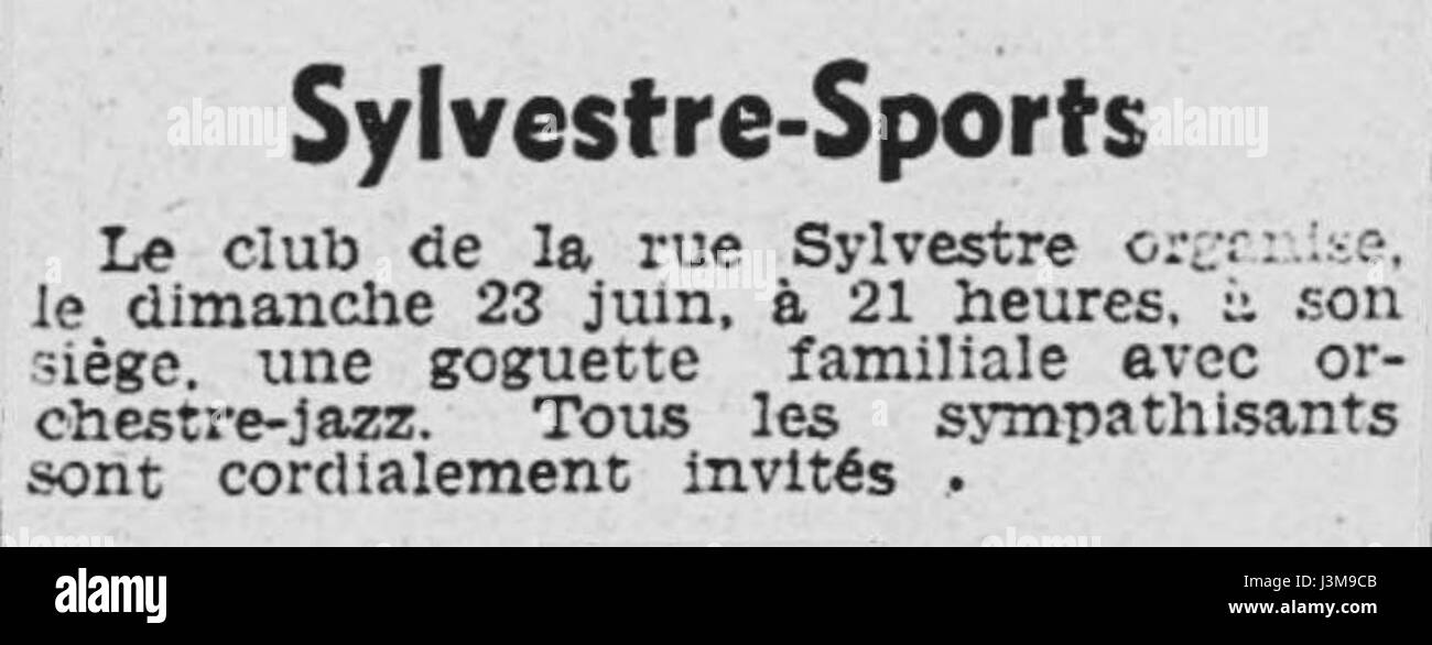 23 juin 1935 Goguette Banque D'Images