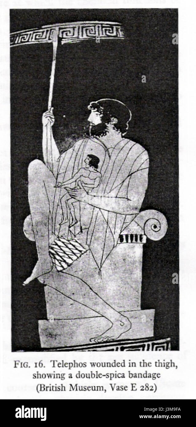 Kneewrapping grec Banque D'Images