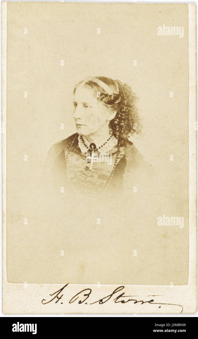Harriet Beecher Stowe CDV par RS De Lamater Banque D'Images