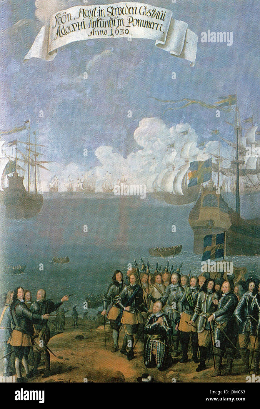 LandungPommern GustavII.Adolf. Banque D'Images