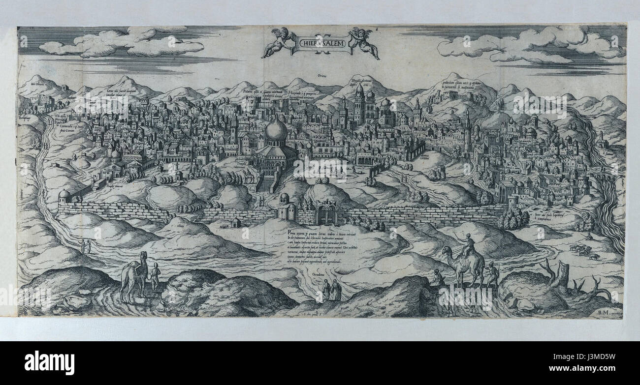 Hierusalem S. du perac F. B.M. excudebat Banque D'Images