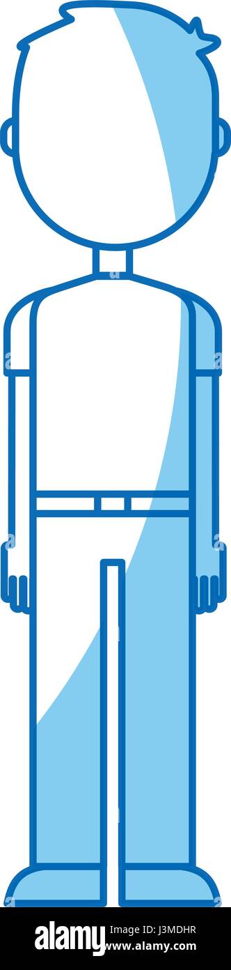 Jeune homme de caractère avatar retour Illustration de Vecteur