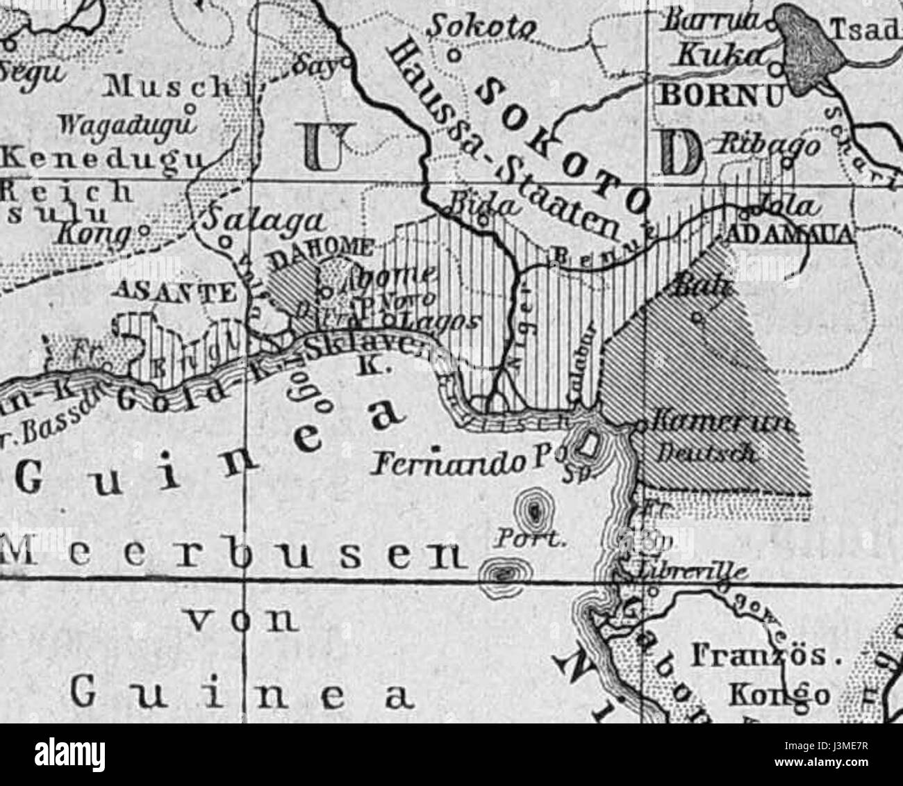 Golf von Guinée um 1890 Banque D'Images