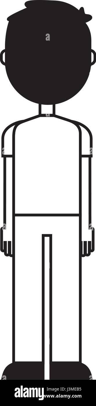 Jeune homme de caractère avatar retour Illustration de Vecteur