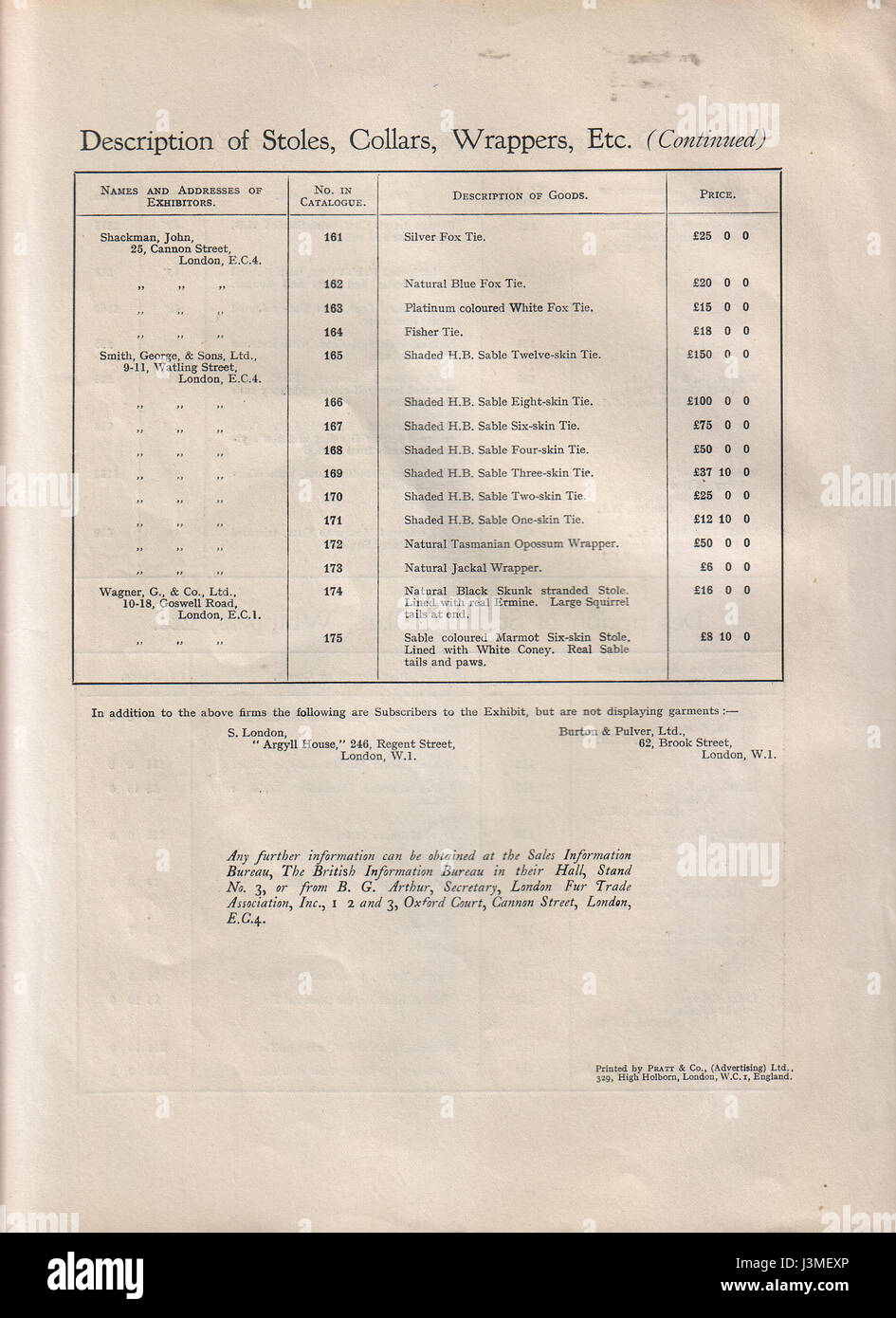 I.P.A., exposition internationale du commerce de la fourrure à Leipzig 1930 (le catalogue (4) Banque D'Images